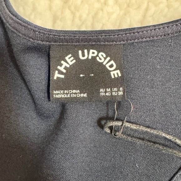 The Upside Black Tank Top with Green Stripe - Picture 4 of 4